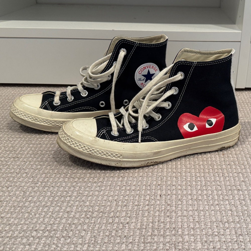 Converse x CDG Black and Cream High-Tops